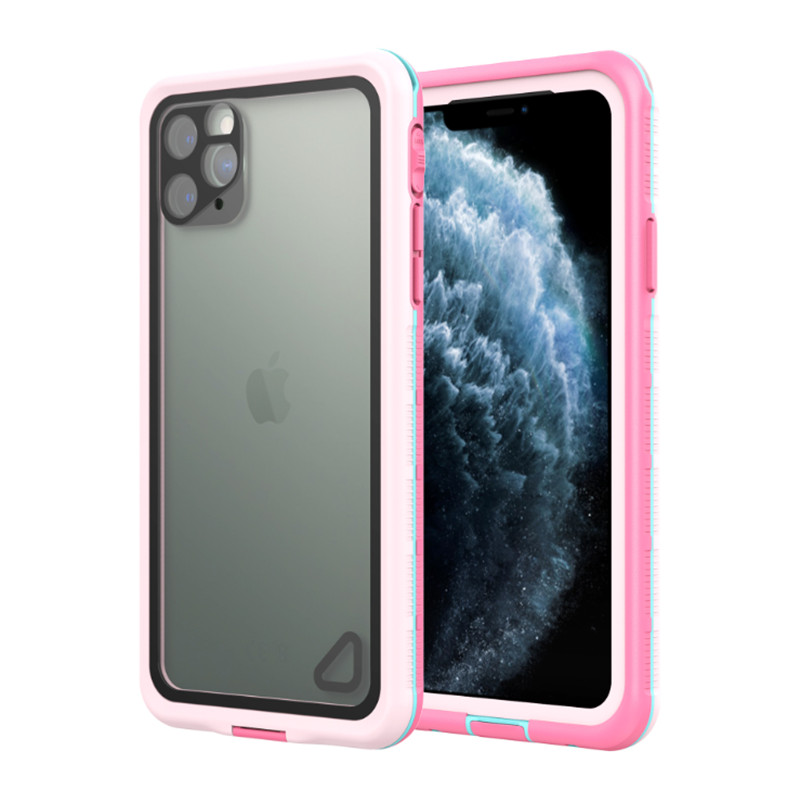 Wasserdichte Box wasserdicht Zubehör Telefon Packsack für iPhone 11 (pink) transparente Rückseite