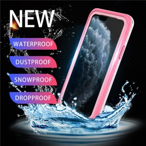 Apple iphone 11 pro wasserdicht 100 wasserdicht Telefonanlage iphone 11 pro wasserdicht puch (rosa) mit solider Farbe Rückendeckung