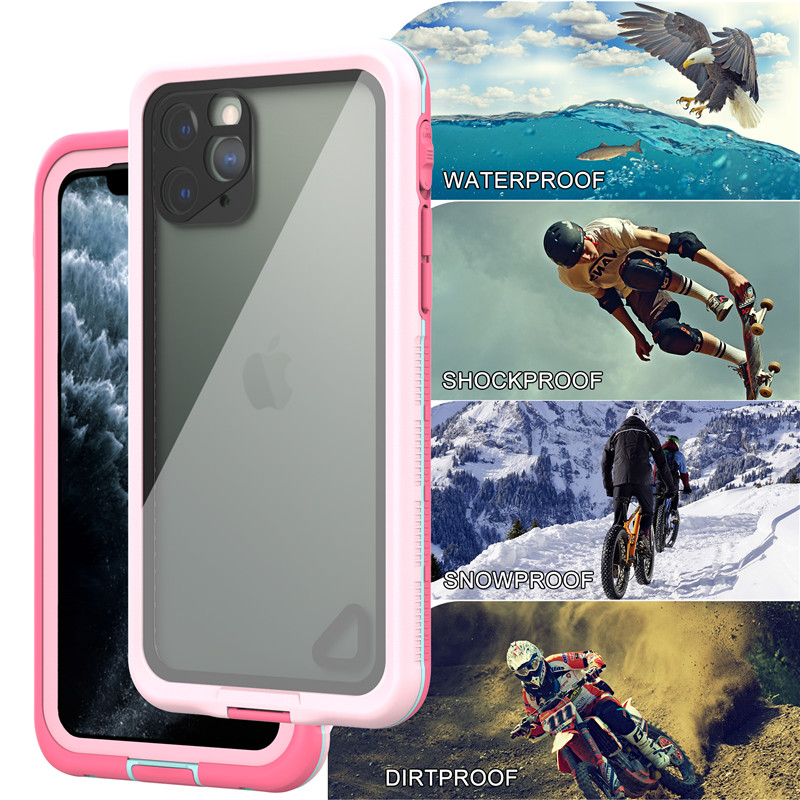 Iphone 11 Pro Lifeproof Case wasserdichter Handytasche bester wasserdichter Beutel für Iphone 11 Pro (pink) mit transparenter Rückseite