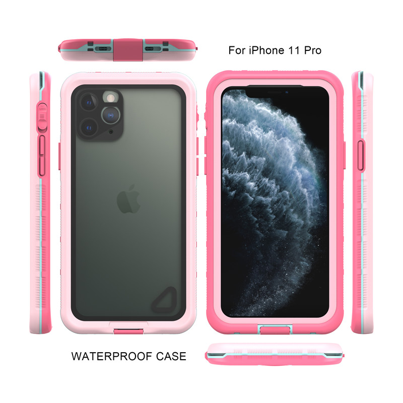 Iphone 11 Pro Lifeproof Case wasserdichter Handytasche bester wasserdichter Beutel für Iphone 11 Pro (pink) mit transparenter Rückseite