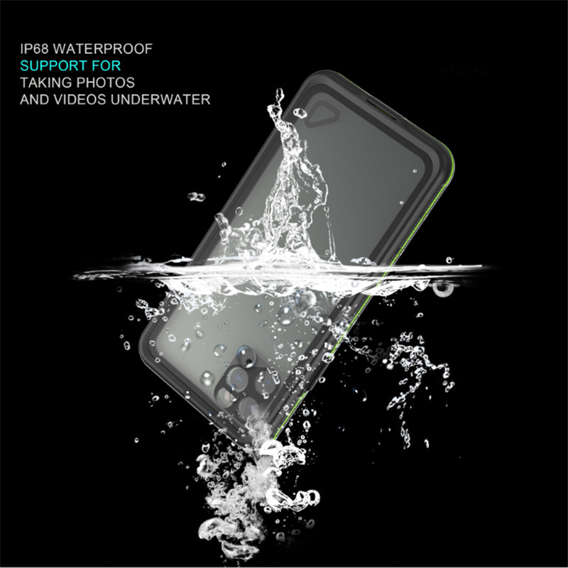 Wasserdichte Telefonhülle für das schwimmwassergeschützte iphone 11 pro max case (schwarz) mit transparenter rückseitiger Abdeckung