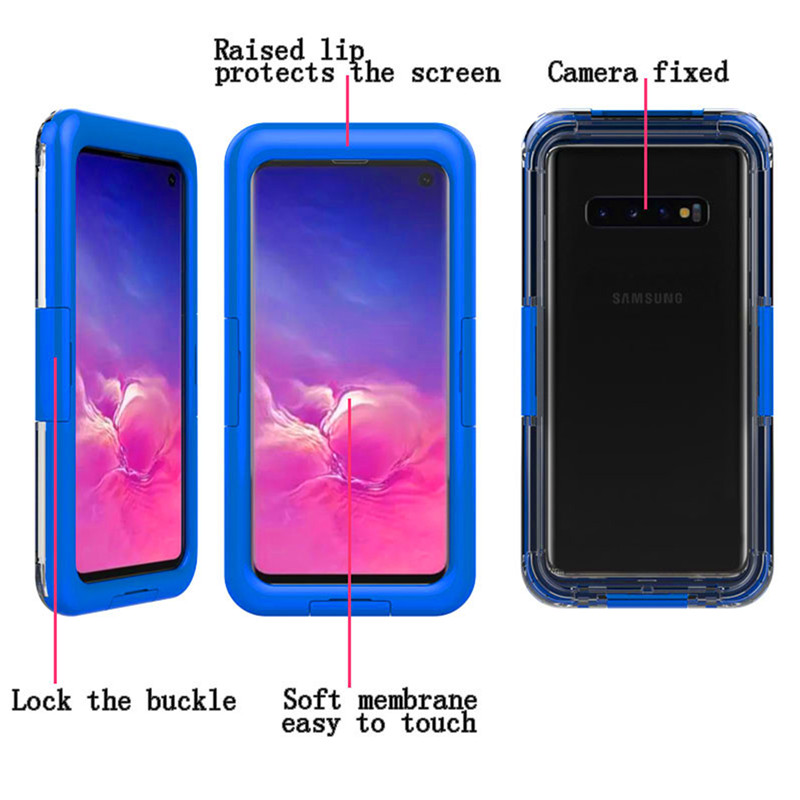 Unterwasser Telefon Schutz am besten Leben Beweis Telefon Fall für Samsung S10 (blau)