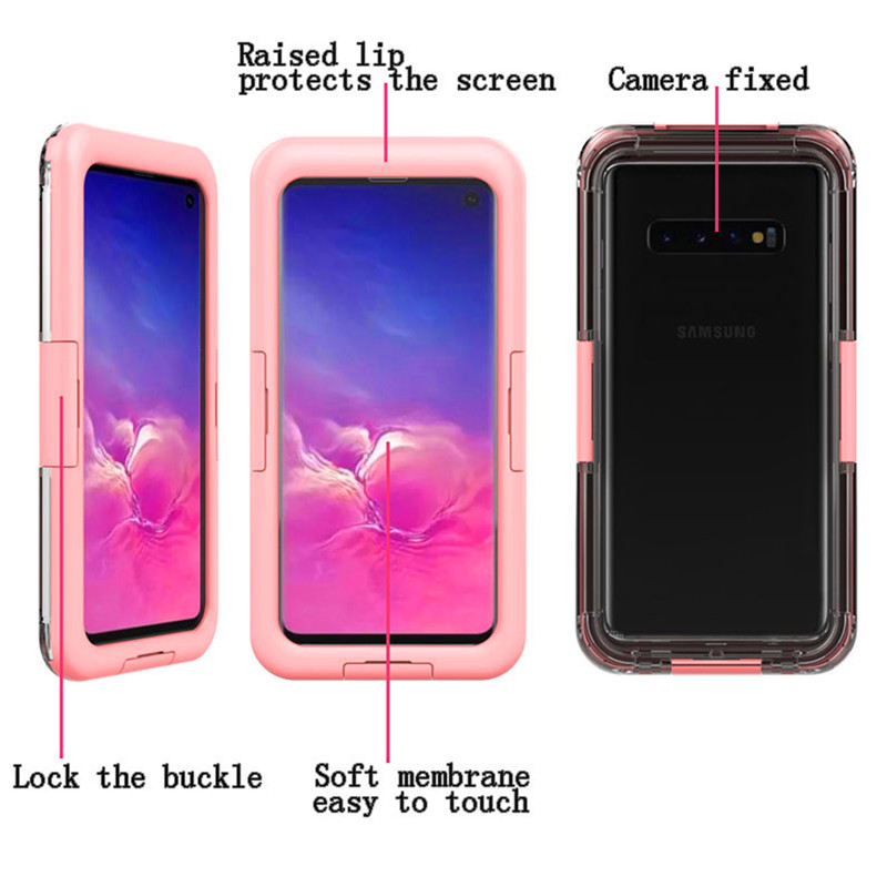 Neue billige wasserdichte Handyhülle für Samsung S10 (Pink)