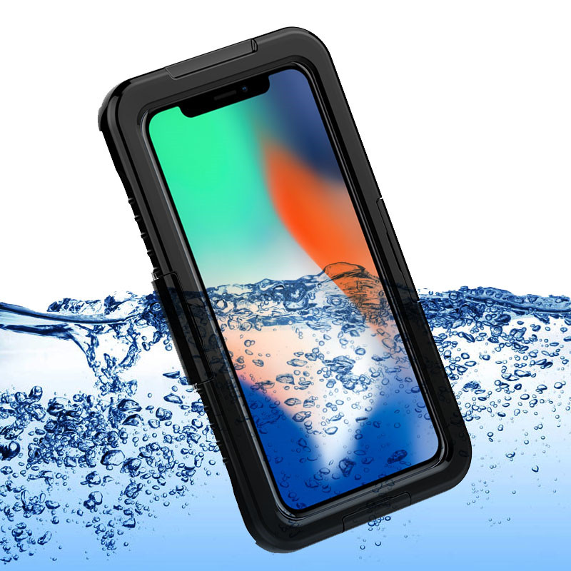 Apple iPhone XS Max wasserdichte Hülle zum Schwimmen (Schwarz)