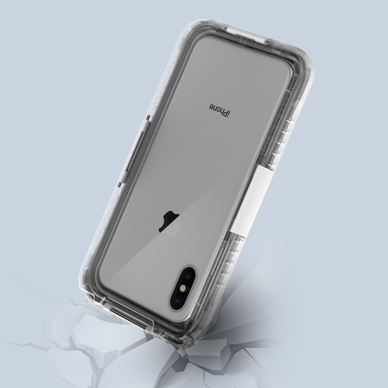 Universal-Handy wasserdichte Hülle kleine klare wasserdichte Hülle Unterwasserkameratasche für das iPhone XS Max (Weiß)