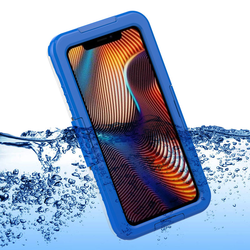 Wasserdichte packung für iphone wasser stoß staubdicht beste wasserdichte hülle für iphone xr (blau)