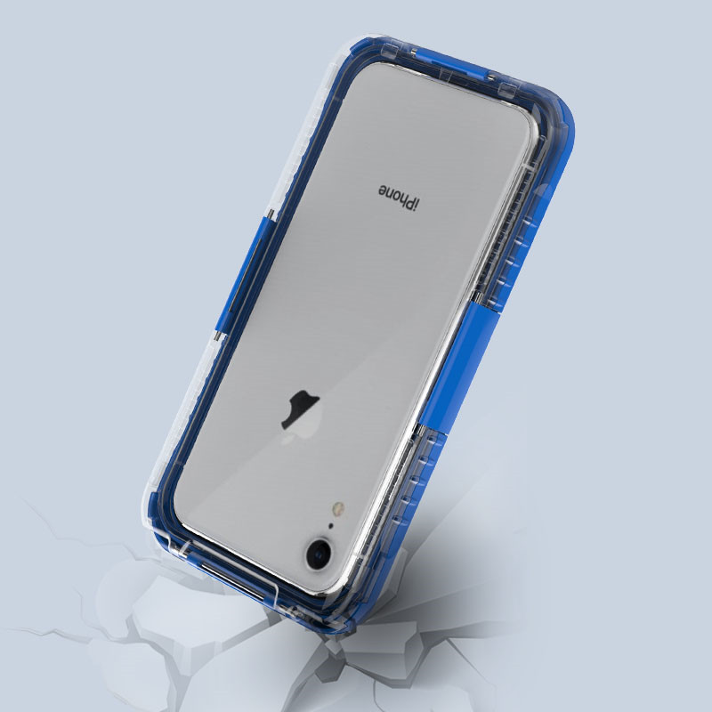 Wasserdichte packung für iphone wasser stoß staubdicht beste wasserdichte hülle für iphone xr (blau)